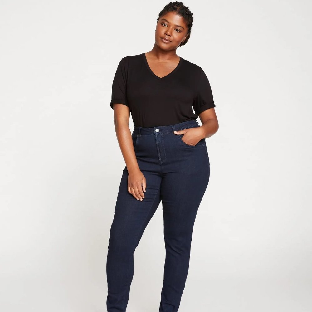 Universal Standard Seine High Rise Skinny Jeans Indigo 32" size 40W